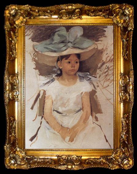 framed  Mary Cassatt Alan wearing the blue hat, ta009-2